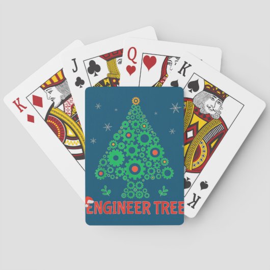 Weihnachtsbaum-Maschinenbau Spielkarten (Rückseite)