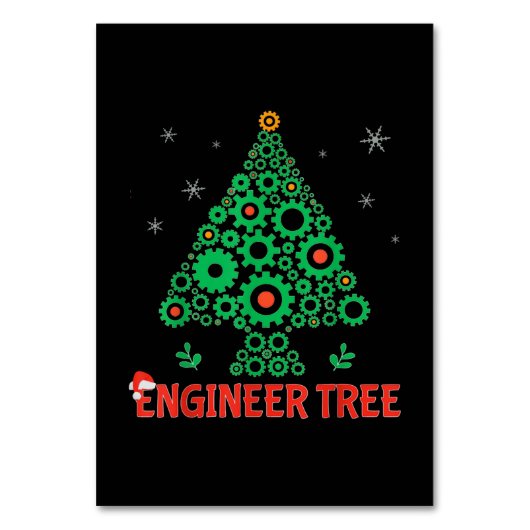 Weihnachtsbaum-Maschinenbau Tischnummer (Vorderseite)