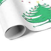 Weihnachtsbaum Matte Wrapping Paper, 30 in x 2 ft Geschenkpapier (Rolleneckpunkt)