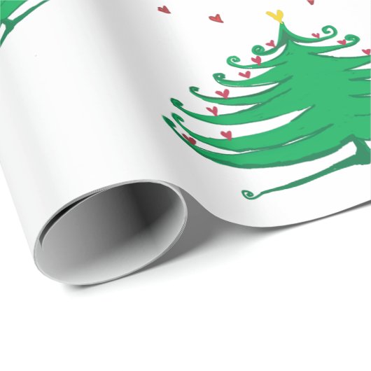 Weihnachtsbaum Matte Wrapping Paper, 30 in x 2 ft Geschenkpapier (Rolleneckpunkt)