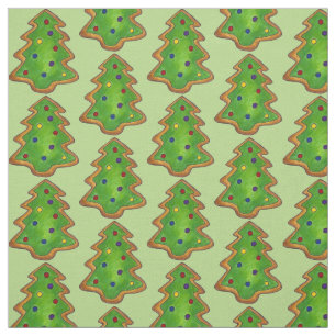 Weihnachtsbaum Mattierte Grüne Zucker Kekse Urlaub Stoff