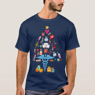 Weihnachtsbaum Medical Tools Funny Nurure at Xmas T-Shirt
