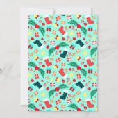 Weihnachtsbaum Meer Grüne Weihnachtsfeier Geburtst Einladung (Rückseite)