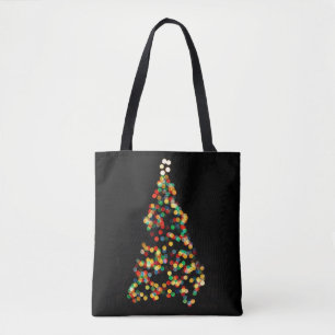 Weihnachtsbaum, mehrfarbige Lichter, beide Tasche