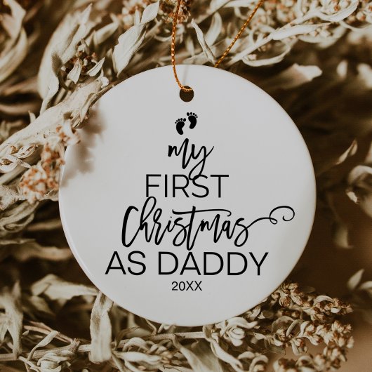 Weihnachtsbaum Mein erstes Weihnachten als Daddy H Keramik Ornament
