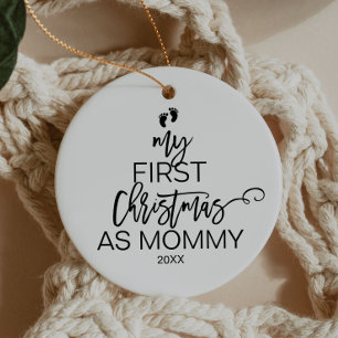 Weihnachtsbaum mein erstes Weihnachten als Keramik Ornament