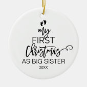Weihnachtsbaum Meine ersten Weihnachten als große  Keramikornament (Vorne)