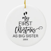 Weihnachtsbaum Meine ersten Weihnachten als große  Keramikornament (Hinten)