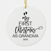 Weihnachtsbaum Meine ersten Weihnachten als Oma Keramik Ornament (Vorne)