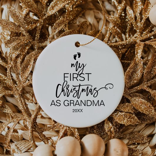 Weihnachtsbaum Meine ersten Weihnachten als Oma Keramik Ornament