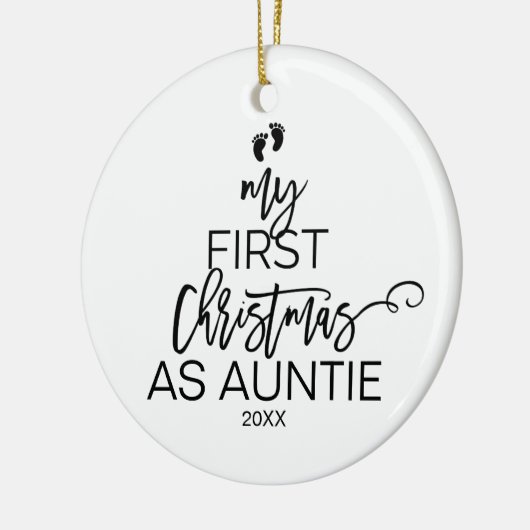 Weihnachtsbaum Meine ersten Weihnachten als Tante Keramik Ornament (Links)