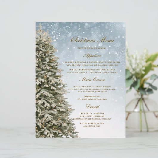 Weihnachtsbaum | Menükarte (Stehend Vorderseite)