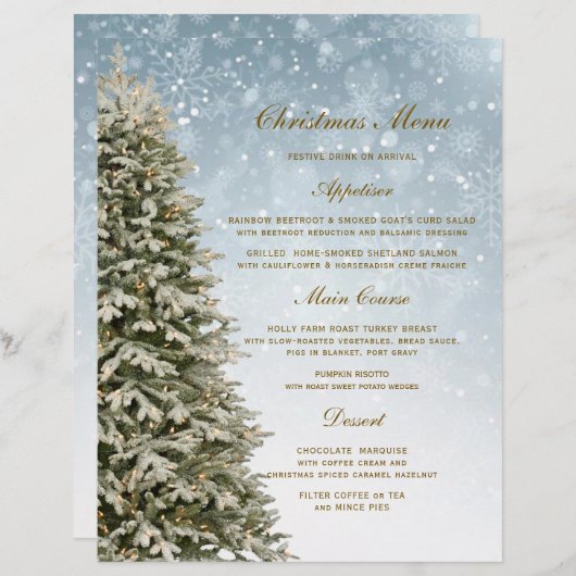 Weihnachtsbaum | Menükarte (Vorne/Hinten)