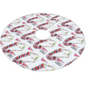 Weihnachtsbaum Meow Cat Kittens Polyester Weihnachtsbaumdecke (Schrägansicht)