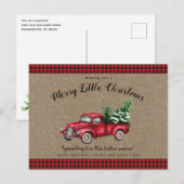 Weihnachtsbaum Merry Little Christmas Postkarte (Vorne/Hinten)