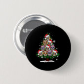Weihnachtsbaum Mexican Blume Sugar Skull Santa Ha Button (Vorne & Hinten)