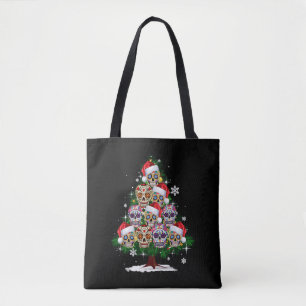 Weihnachtsbaum Mexican Blume Sugar Skull Santa Ha Tasche