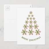 Weihnachtsbaum Minimalistisch Feiertagspostkarte (Vorne/Hinten)
