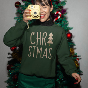 Weihnachtsbaum Minimalistisch skandinavisch Sweatshirt