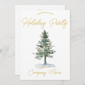 Weihnachtsbaum Minimalistische Feiertage Einladung (Vorne/Hinten)