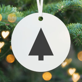 Weihnachtsbaum | Minimalistische skandinavische Mo Ornament Aus Metall