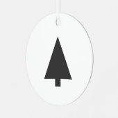 Weihnachtsbaum | Minimalistische skandinavische Mo Ornament Aus Metall (Vorderseite links)
