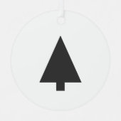 Weihnachtsbaum | Minimalistische skandinavische Mo Ornament Aus Metall (Vorderseite)
