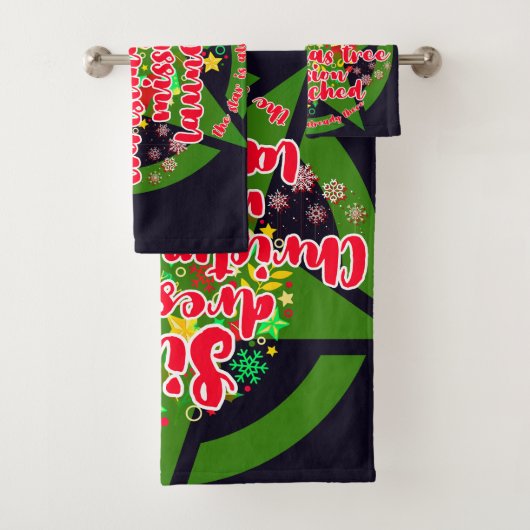 Weihnachtsbaum, Mission, Armee Badhandtuch Set (Insitu)