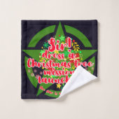 Weihnachtsbaum, Mission, Armee Badhandtuch Set (Waschlappen)