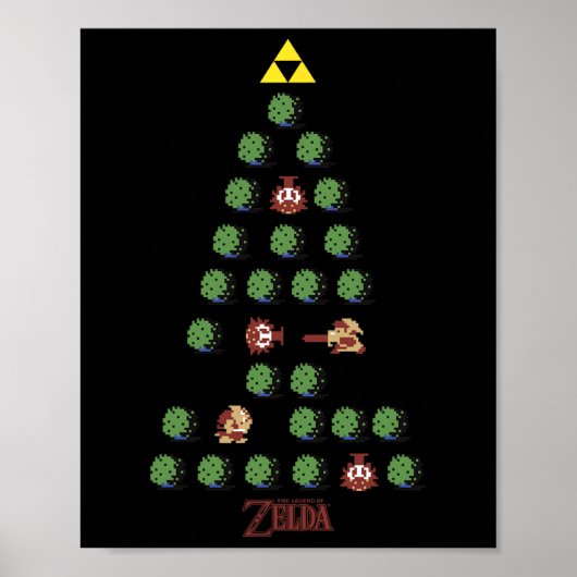 Weihnachtsbaum mit 8 bit poster (Vorne)