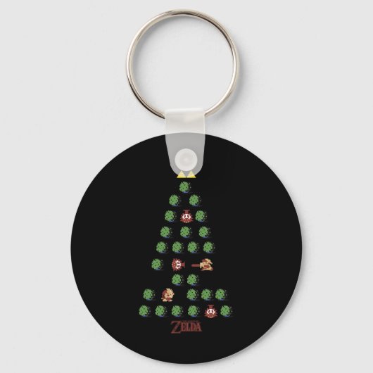 Weihnachtsbaum mit 8 bit schlüsselanhänger (Vorderseite)
