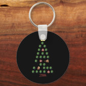 Weihnachtsbaum mit 8 bit schlüsselanhänger (Vorderseite)