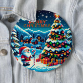 Weihnachtsbaum mit 8 bit und Weihnachtsmann Button (Beispiel)