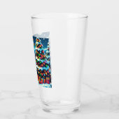 Weihnachtsbaum mit 8 bit und Weihnachtsmann Glas (Links)