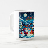 Weihnachtsbaum mit 8 bit und Weihnachtsmann Kaffeetasse (Vorderseite Links)