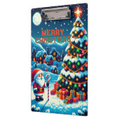 Weihnachtsbaum mit 8 bit und Weihnachtsmann Klemmbrett (Links)