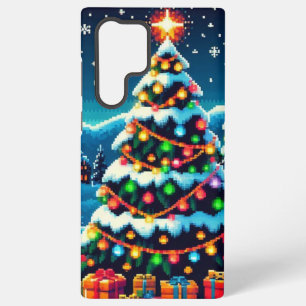 Weihnachtsbaum mit 8 bit und Weihnachtsmann Samsung Galaxy Hülle