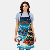 Weihnachtsbaum mit 8 bit und Weihnachtsmann Schürze (Getragen)