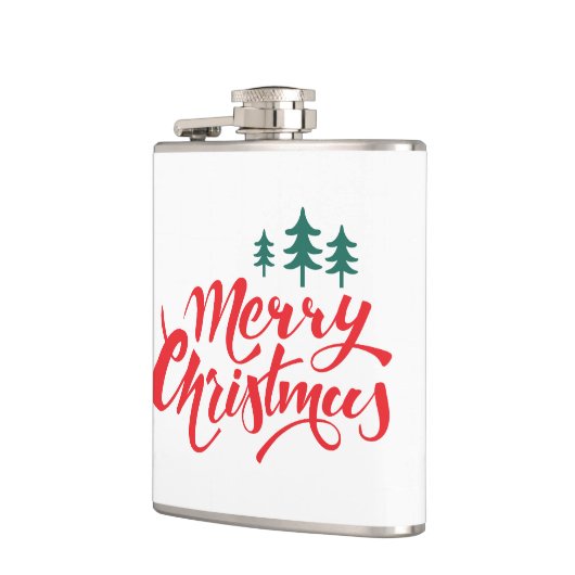 Weihnachtsbaum mit Bäumen Flachmann (Links)