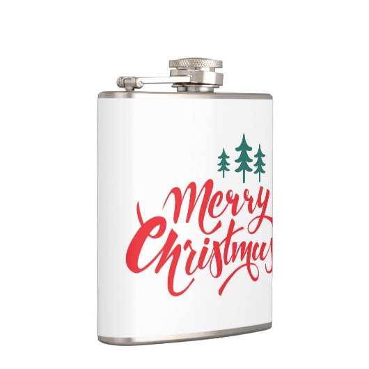 Weihnachtsbaum mit Bäumen Flachmann (Rechts)