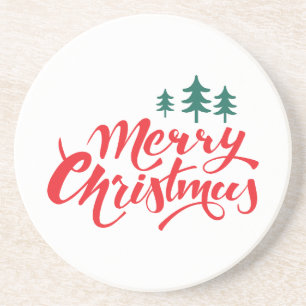 Weihnachtsbaum mit Bäumen Getränkeuntersetzer