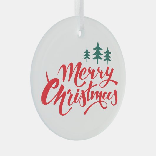 Weihnachtsbaum mit Bäumen Ornament Aus Glas (Vorderseite Rechts)