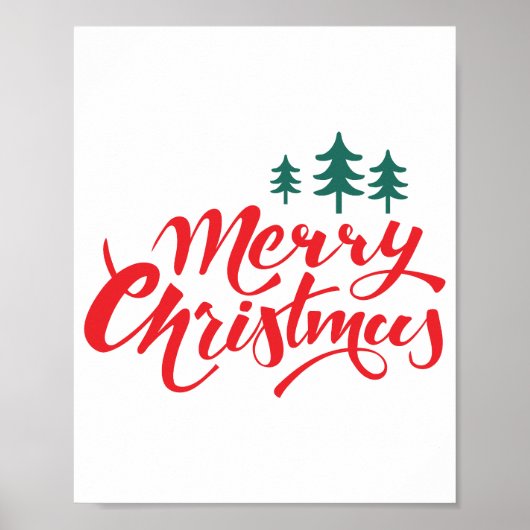 Weihnachtsbaum mit Bäumen Poster (Vorne)
