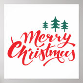 Weihnachtsbaum mit Bäumen Poster (Vorne)