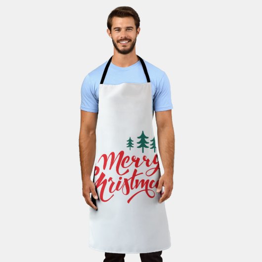 Weihnachtsbaum mit Bäumen Schürze (Getragen)