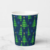 Weihnachtsbaum mit Blauer Schneeflocke und Hinterg Pappbecher (Links)