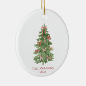 Weihnachtsbaum mit Bows Holiday Keramik Ornament (Rechts)