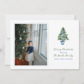 Weihnachtsbaum mit Chinoiserie Ornamente Feiertagskarte (Vorderseite)