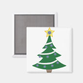 Weihnachtsbaum mit Covid Molecules Magnet (Vorderseite/Rückseite)