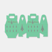 Weihnachtsbaum mit Dekorationen roten Bögen Glocke Geschenkschachtel (Ungefaltet)